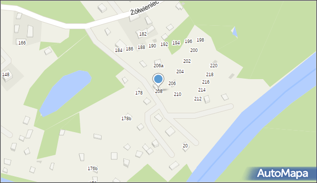Żółwieniec, Żółwieniec, 208, mapa Żółwieniec
