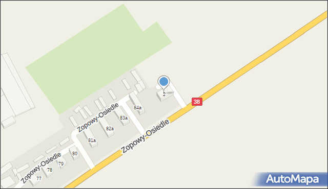 Zopowy-Osiedle, Zopowy-Osiedle, 2, mapa Zopowy-Osiedle