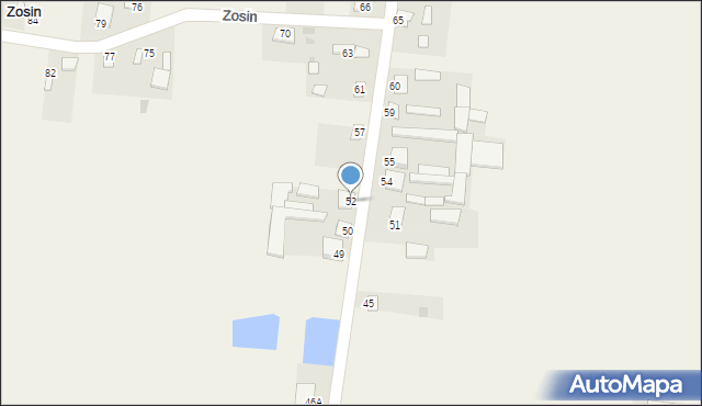 Zosin, Zosin, 52, mapa Zosin