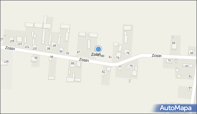 Zosin, Zosin, 84, mapa Zosin