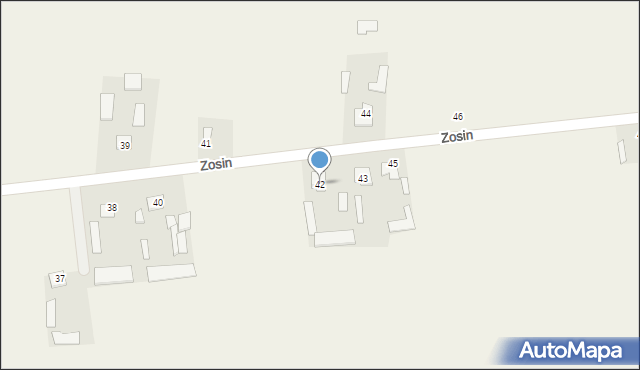 Zosin, Zosin, 42, mapa Zosin