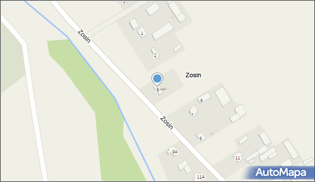 Zosin, Zosin, 3, mapa Zosin