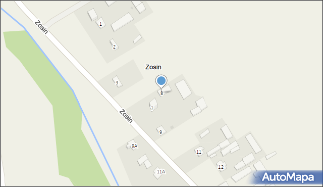 Zosin, Zosin, 8, mapa Zosin