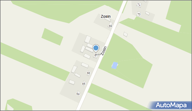 Zosin, Zosin, 67, mapa Zosin