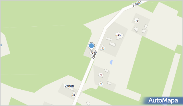 Zosin, Zosin, 72, mapa Zosin