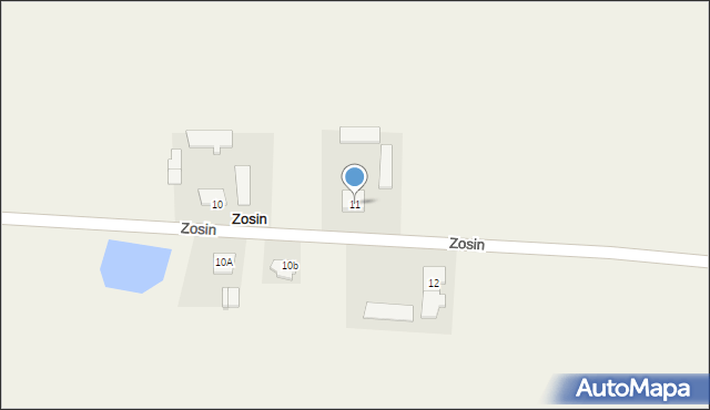 Zosin, Zosin, 11, mapa Zosin