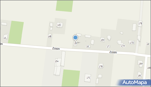 Zosin, Zosin, 15, mapa Zosin