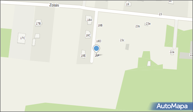 Zosin, Zosin, 18F, mapa Zosin