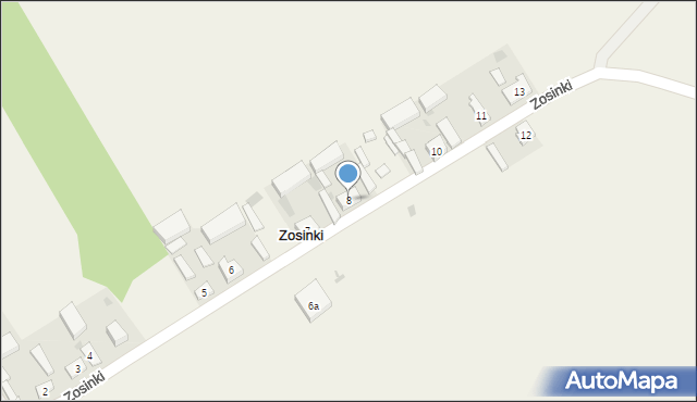 Zosinki, Zosinki, 8, mapa Zosinki