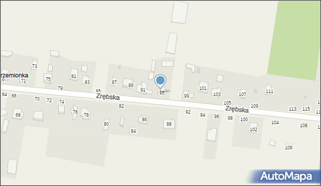 Biskupice, Zrębska, 97, mapa Biskupice