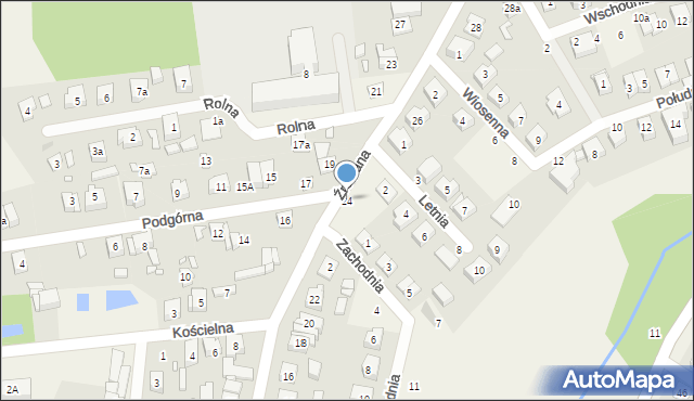 Czerwonak, Źródlana, 24, mapa Czerwonak