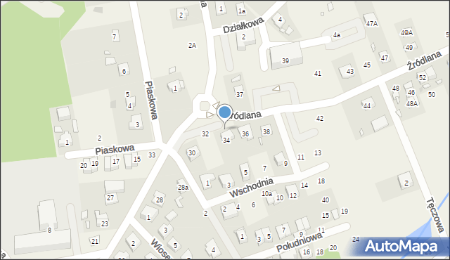 Czerwonak, Źródlana, 34, mapa Czerwonak