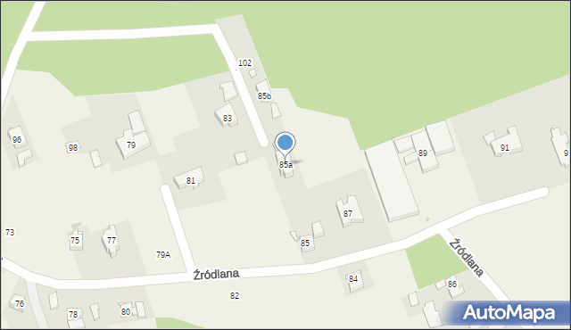 Czerwonak, Źródlana, 85a, mapa Czerwonak