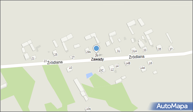 Garwolin, Źródlana, 29, mapa Garwolin