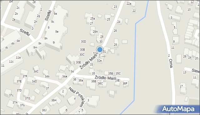 Gdynia, Źródło Marii, 32, mapa Gdyni