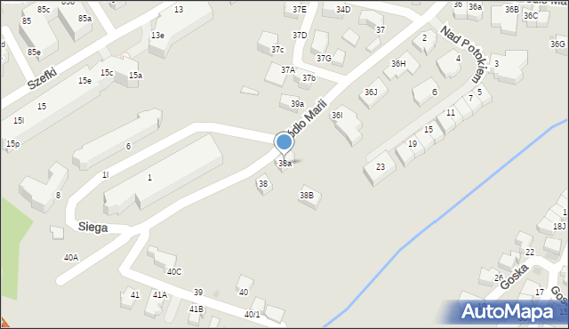 Gdynia, Źródło Marii, 38a, mapa Gdyni