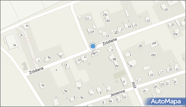 Goczałkowice-Zdrój, Źródlana, 14a, mapa Goczałkowice-Zdrój