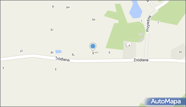 Gromadzin, Źródlana, 8, mapa Gromadzin