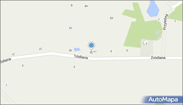 Gromadzin, Źródlana, 8L, mapa Gromadzin