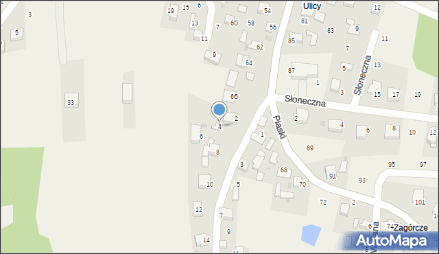 Kamień, Źródlana, 4, mapa Kamień