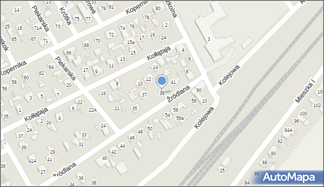 Nowy Dwór Mazowiecki, Źródlana, 39, mapa Nowy Dwór Mazowiecki