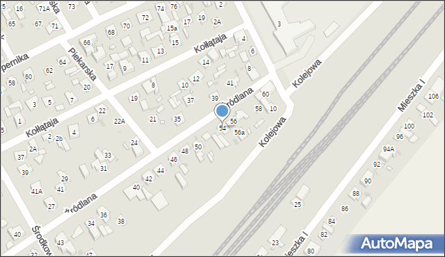 Nowy Dwór Mazowiecki, Źródlana, 54, mapa Nowy Dwór Mazowiecki