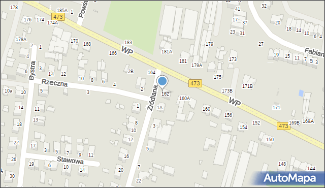 Piotrków Trybunalski, Źródlana, 1, mapa Piotrków Trybunalski