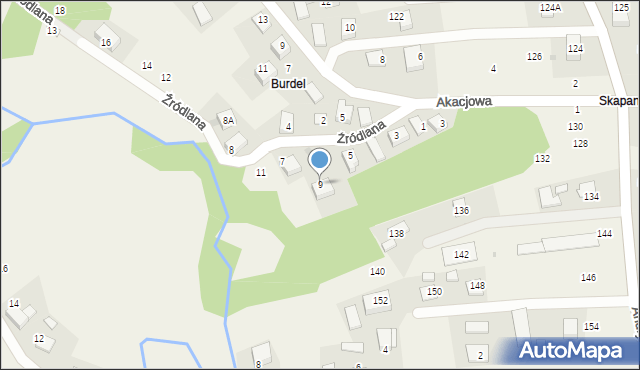 Piotrowice, Źródlana, 9, mapa Piotrowice