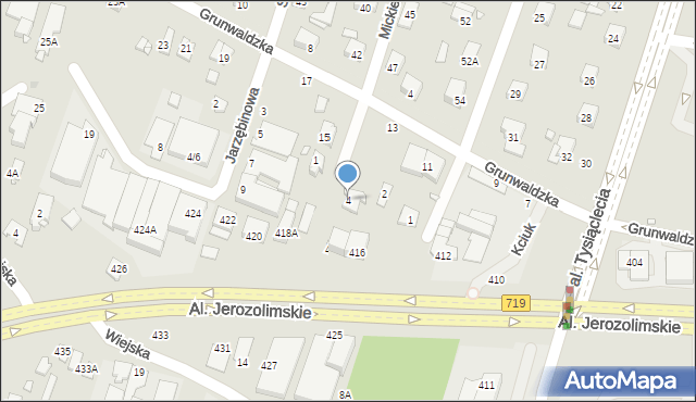 Pruszków, Źródłowa, 4, mapa Pruszków