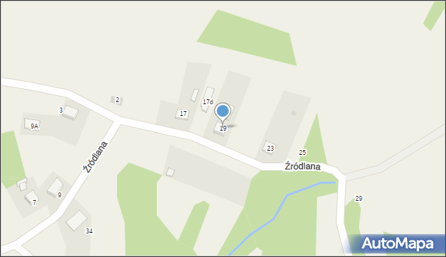 Rozkochów, Źródlana, 19, mapa Rozkochów