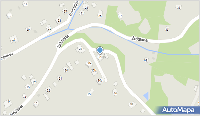 Rzeszów, Źródlana, 34, mapa Rzeszów