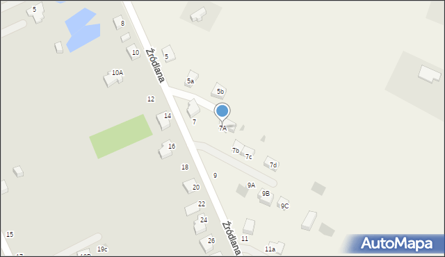 Strzelin, Źródlana, 7A, mapa Strzelin