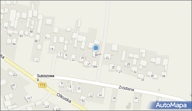 Sułoszowa, Źródlana, 19, mapa Sułoszowa