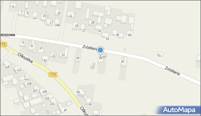 Sułoszowa, Źródlana, 24, mapa Sułoszowa