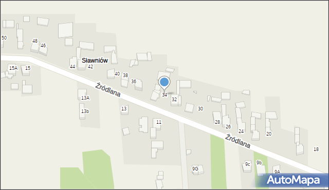 Toporowice, Źródlana, 34, mapa Toporowice