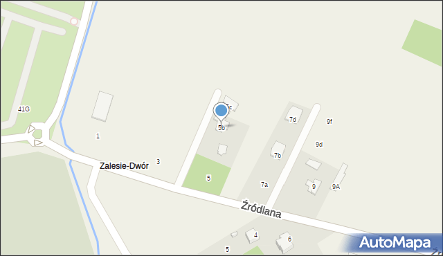 Wólka Kozodawska, Źródlana, 5b, mapa Wólka Kozodawska