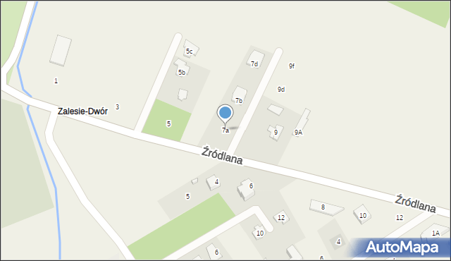 Wólka Kozodawska, Źródlana, 7a, mapa Wólka Kozodawska