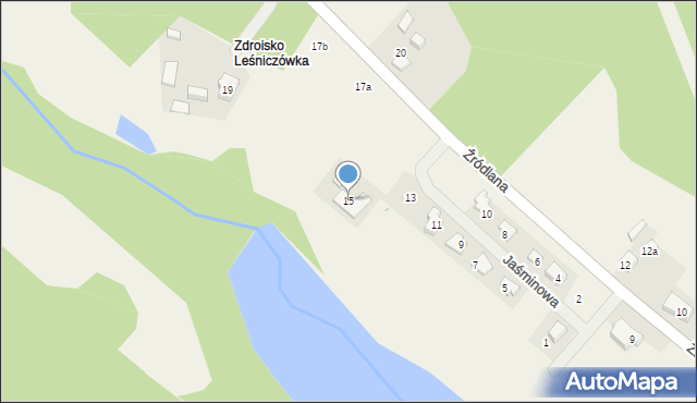 Zdroisko, Źródlana, 15, mapa Zdroisko