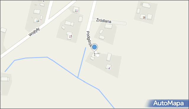 Żerkowice, Źródlana, 2, mapa Żerkowice