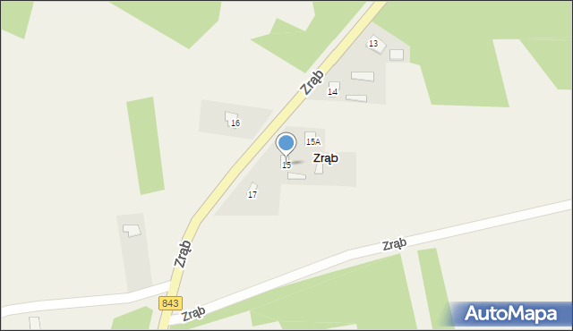 Zrąb, Zrąb, 15, mapa Zrąb