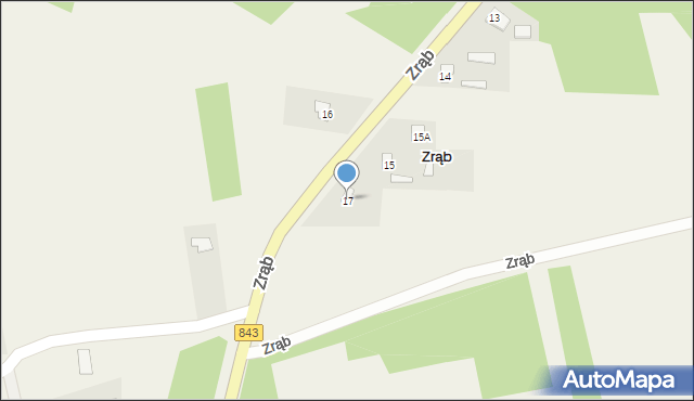 Zrąb, Zrąb, 17, mapa Zrąb