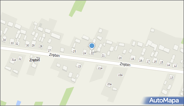 Zrębin, Zrębin, 22, mapa Zrębin