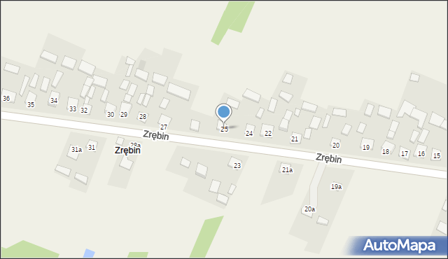 Zrębin, Zrębin, 25, mapa Zrębin