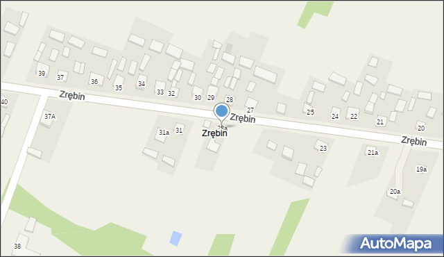 Zrębin, Zrębin, 28a, mapa Zrębin