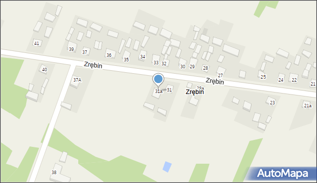 Zrębin, Zrębin, 31a, mapa Zrębin