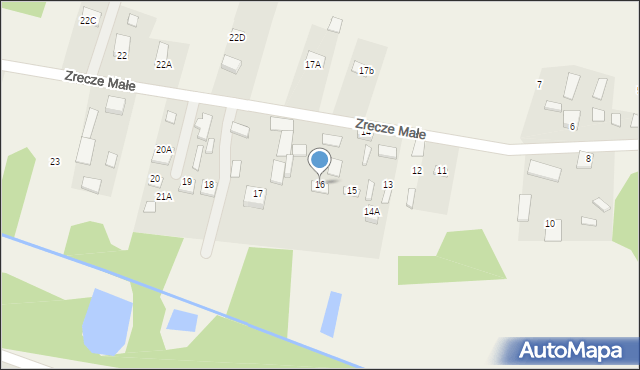 Zrecze Małe, Zrecze Małe, 16, mapa Zrecze Małe