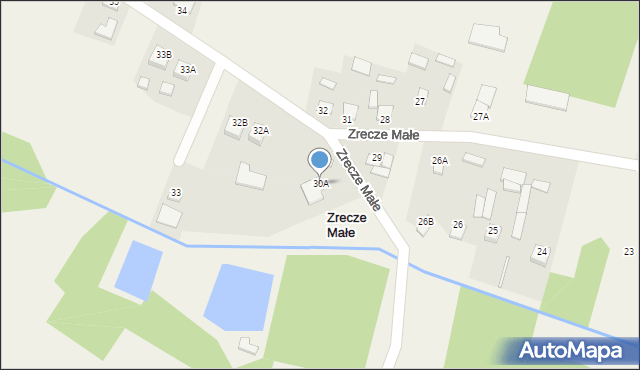 Zrecze Małe, Zrecze Małe, 30A, mapa Zrecze Małe