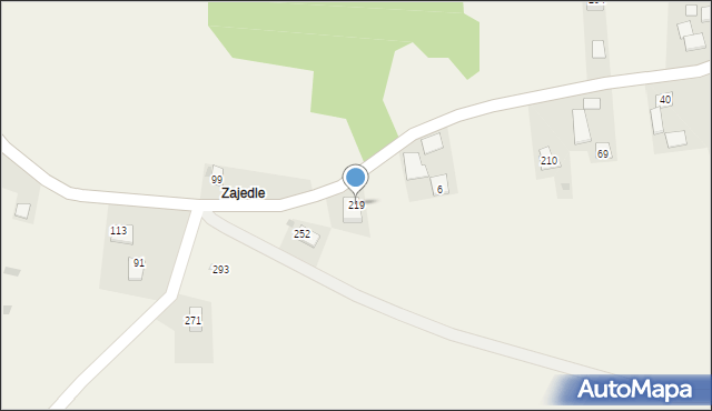 Zręczyce, Zręczyce, 219, mapa Zręczyce