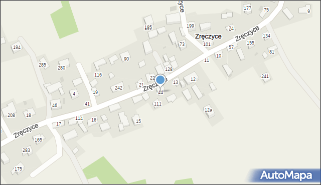 Zręczyce, Zręczyce, 44, mapa Zręczyce