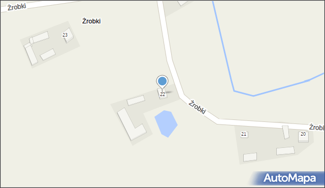 Żrobki, Żrobki, 22, mapa Żrobki